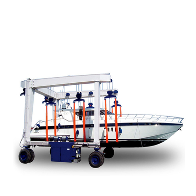 Electric Power Traveling Wheel Harbor Portal Crane A8 Yacht Lifting Equipment