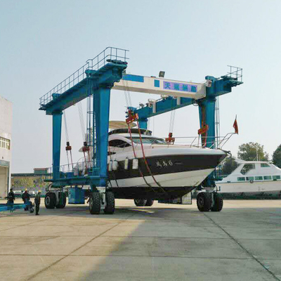 Electric Power Traveling Wheel Harbor Portal Crane A8 Yacht Lifting Equipment