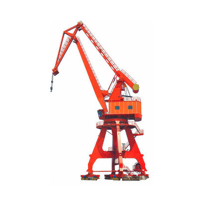 Mobile Harbor Portal Crane Shipyard Container Jib Luffing Dock 80t